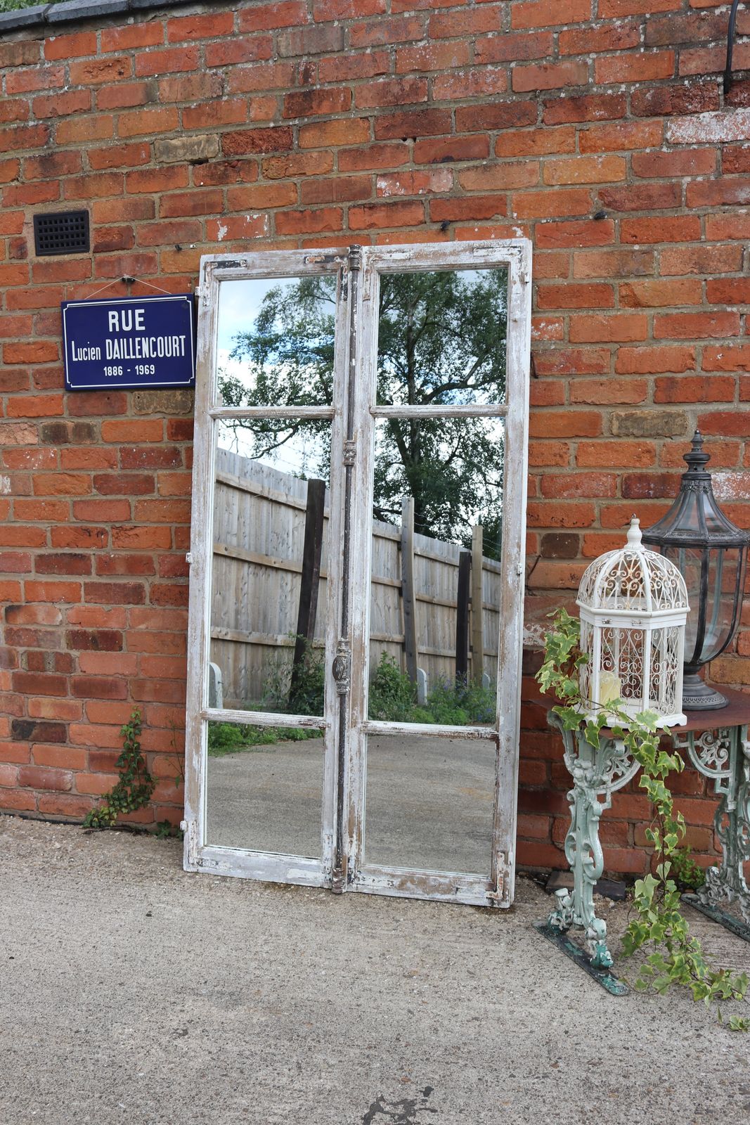 Antique French Chateau Floor Standing Mirror Doors 195 Cm High photo vinterior