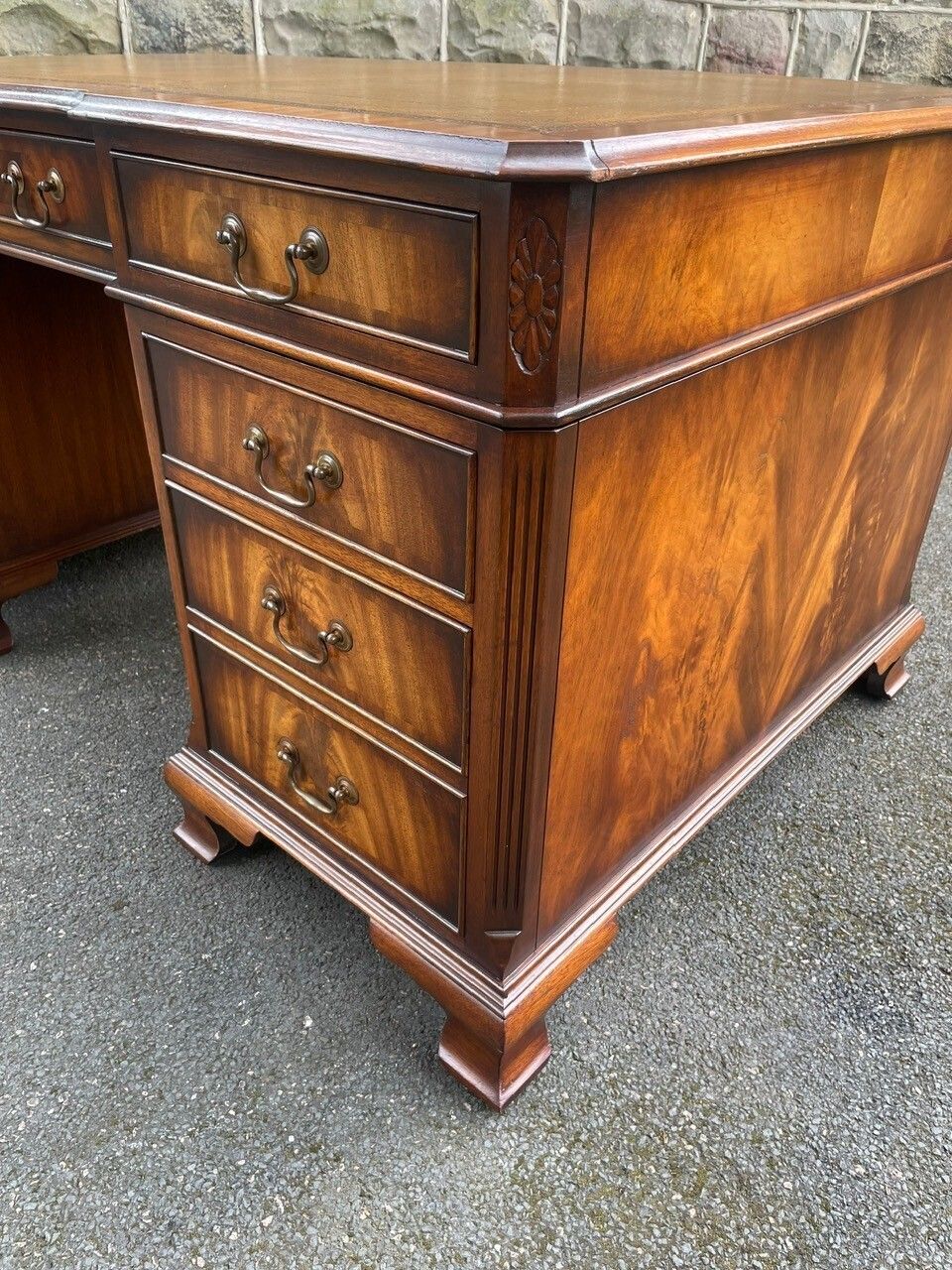 Quality Walnut Partners Pedestal Desk 5ft Wide photo Furniture