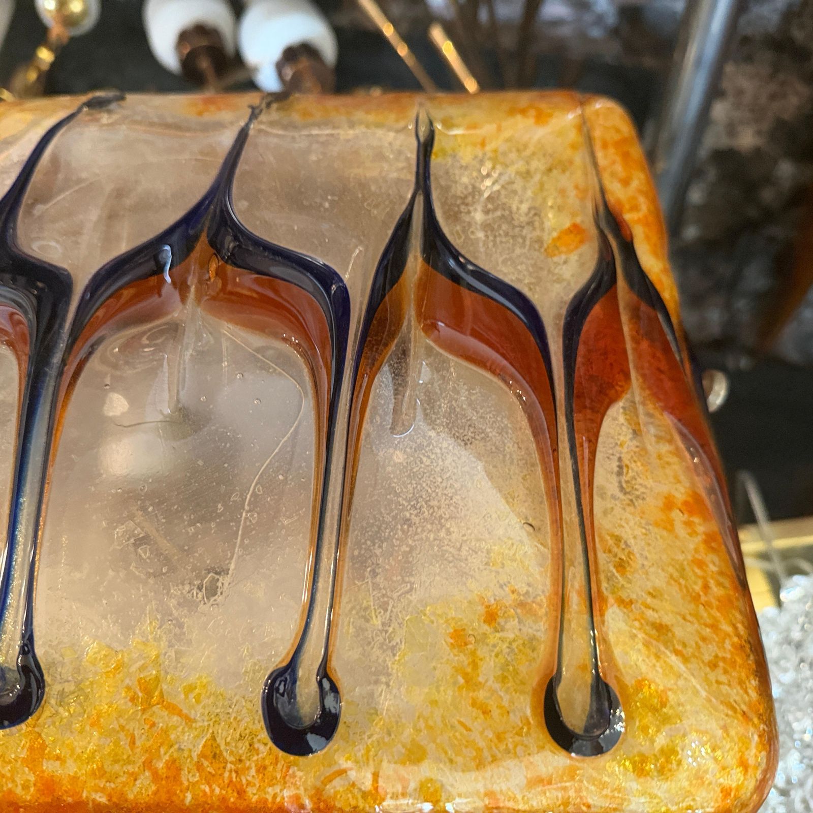photo furniture 1960s Mid Century Modern Orange And Blue Ceiling Light By Nason For Mazzega