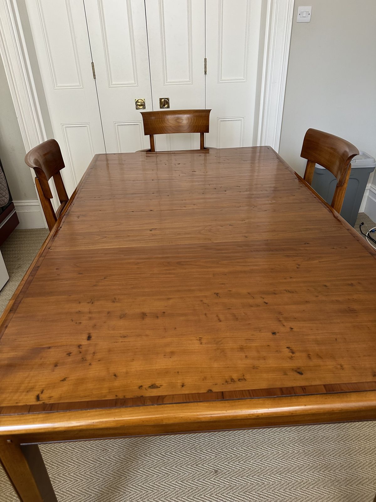 photo for sale Cherry Wood Dining Table And Chairs Set
