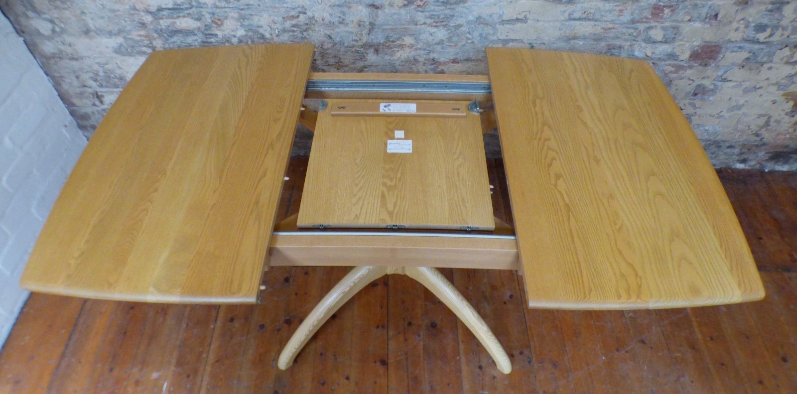 photo vinterior Modern Ercol Model 1192 Extendable Pedestal Windsor Dining Table Uk Deliver Vgc