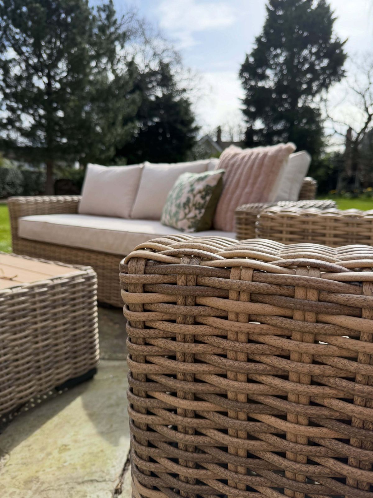 Grey 3+1+1 Seater Garden Outdoor Sofa photo furniture