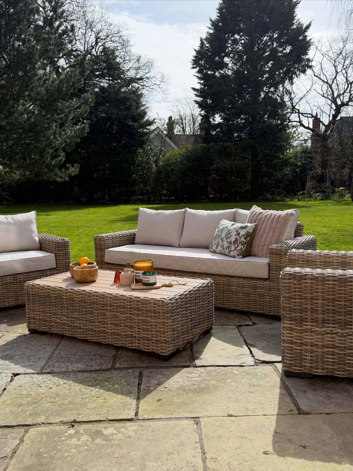 Grey 3+1+1 Seater Garden Outdoor Sofa photo for sale