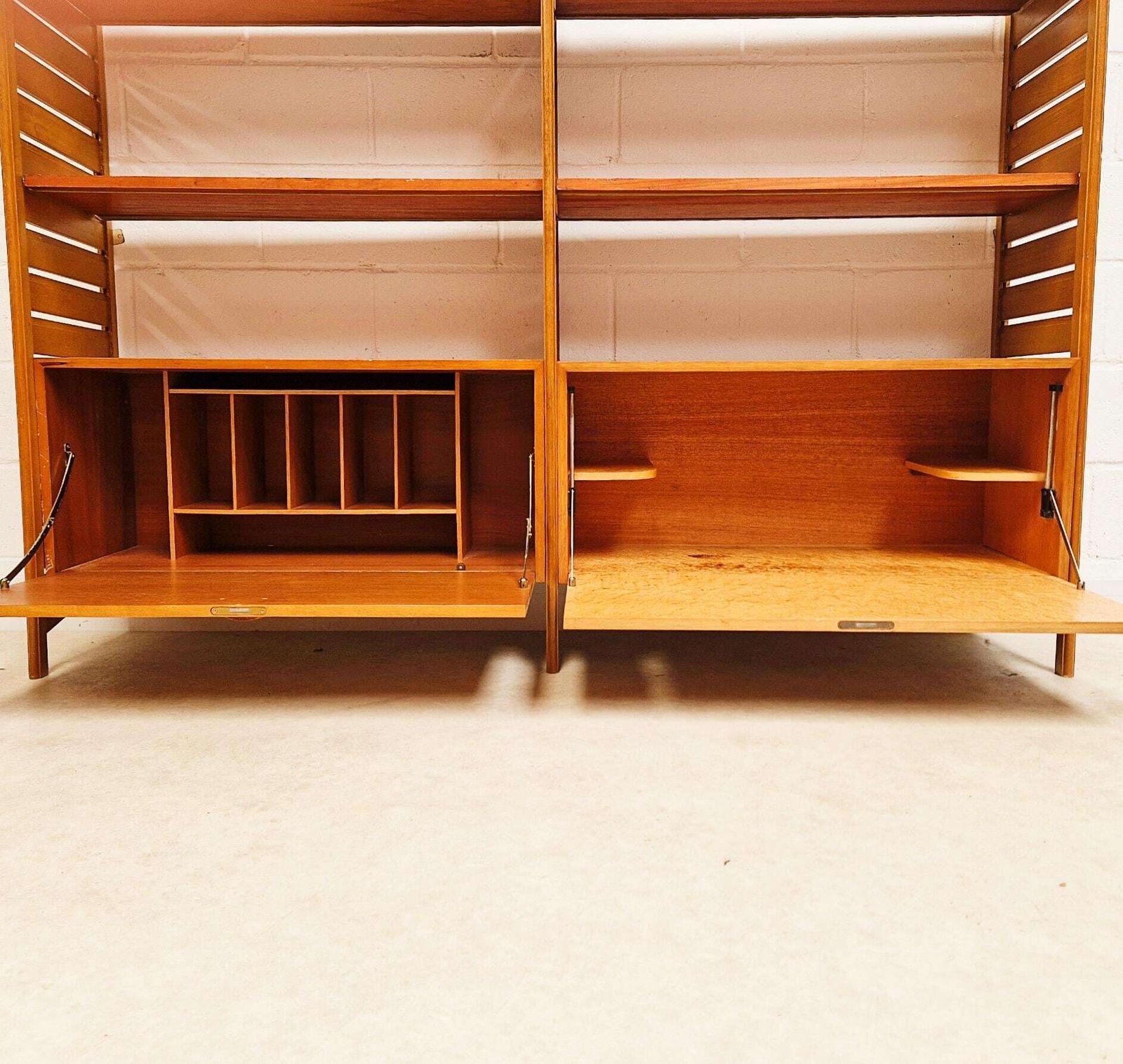 Staples Ladderax Vintage Mid Century 1960s Danish Design 2 Bay Cabinet Shelf Modular System Pg215 photo furniture