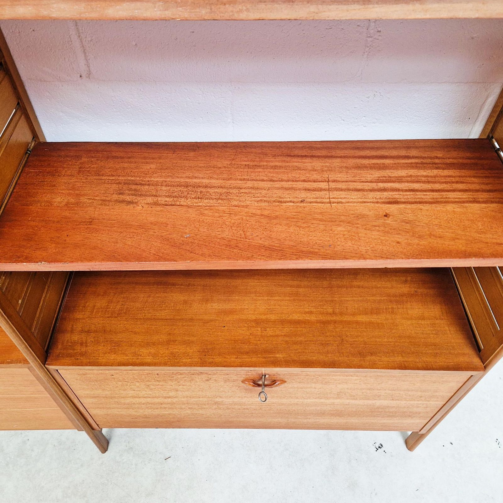 1150.0 Staples Ladderax Vintage Mid Century 1960s Danish Design 2 Bay Cabinet Shelf Modular System Pg215 photo