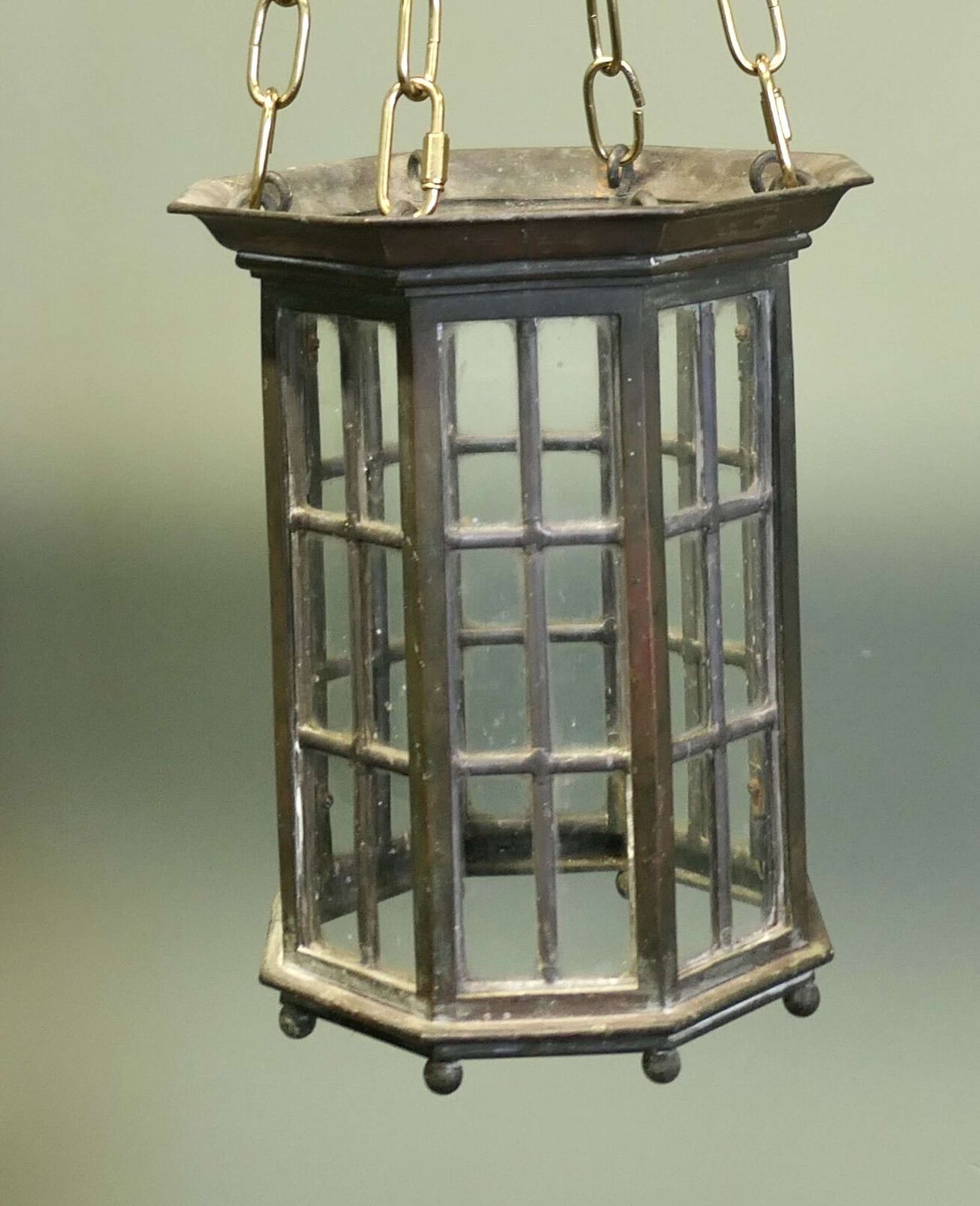 A Pair Of 19th Century Bronze Lantern Ceiling Light Shades This Is A Very Rare Pair photo for sale