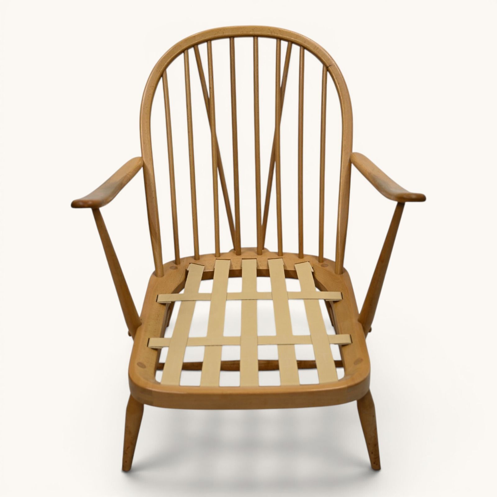 427.0 Ercol Windsor Easy Chair Model 203 1970s New Webbing Light Finish Free Delivery* photo