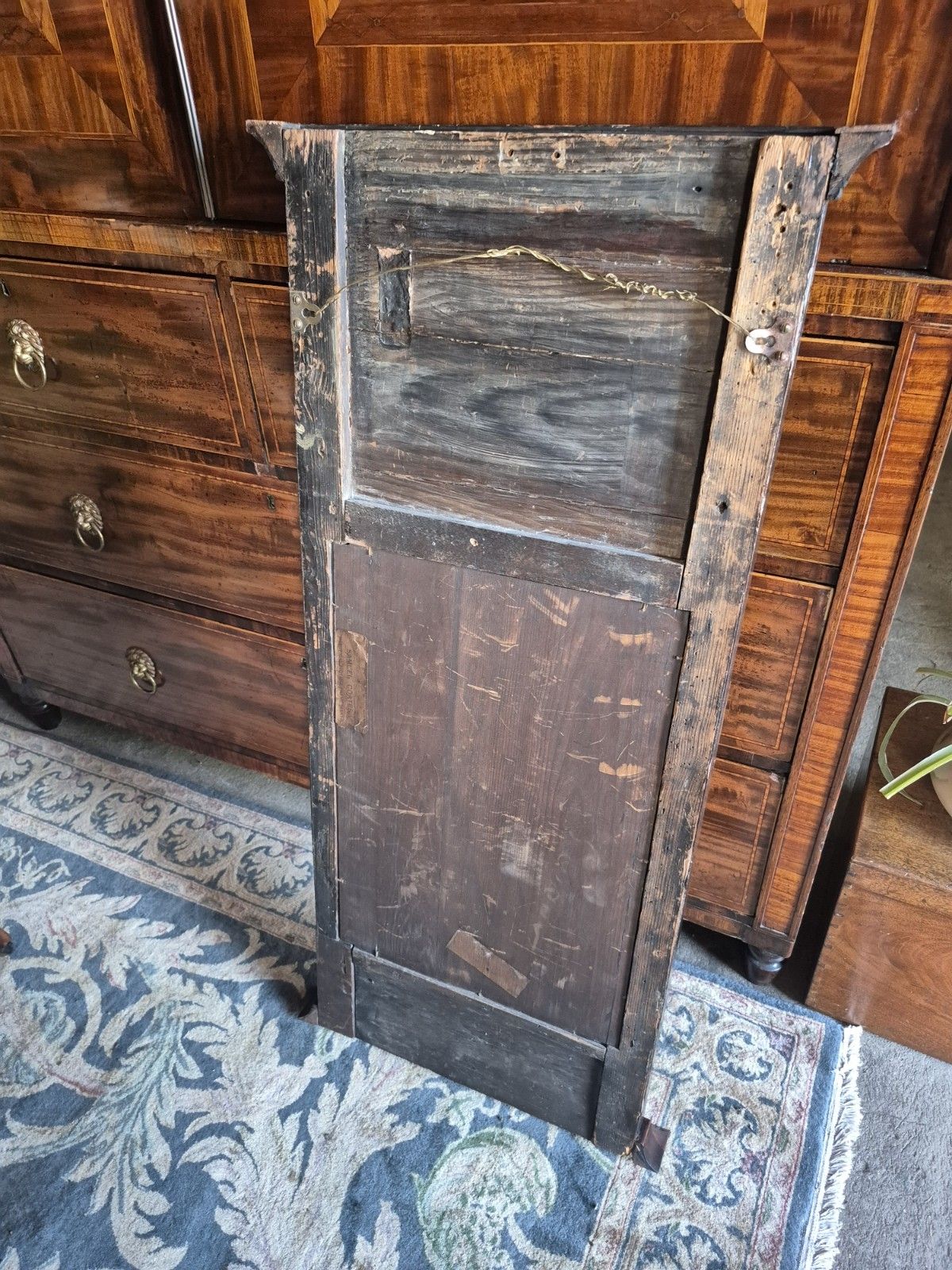 Home Decor An Amazing 19th C Italian Pier Mirror Winged Putti , Satine, Walnut And Poplar photo