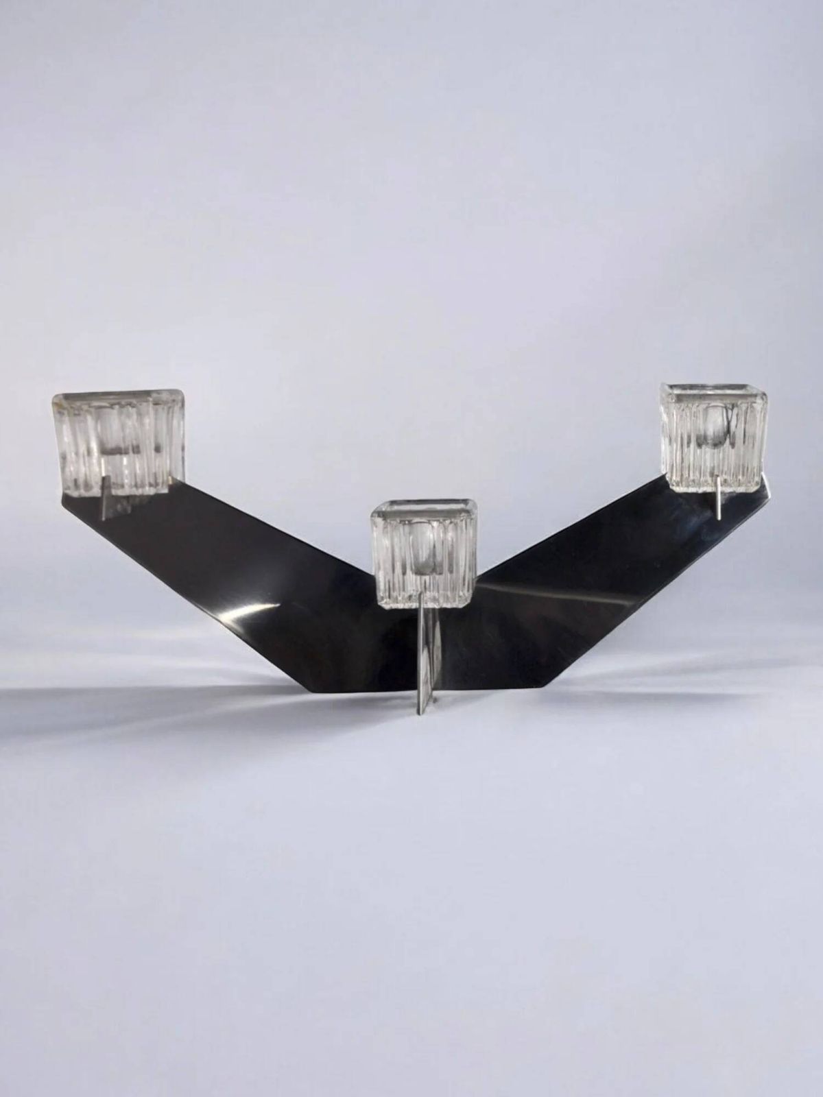 Peill & Putzler Candelabra, Glass And Metal, Germany, 1970 photo furniture