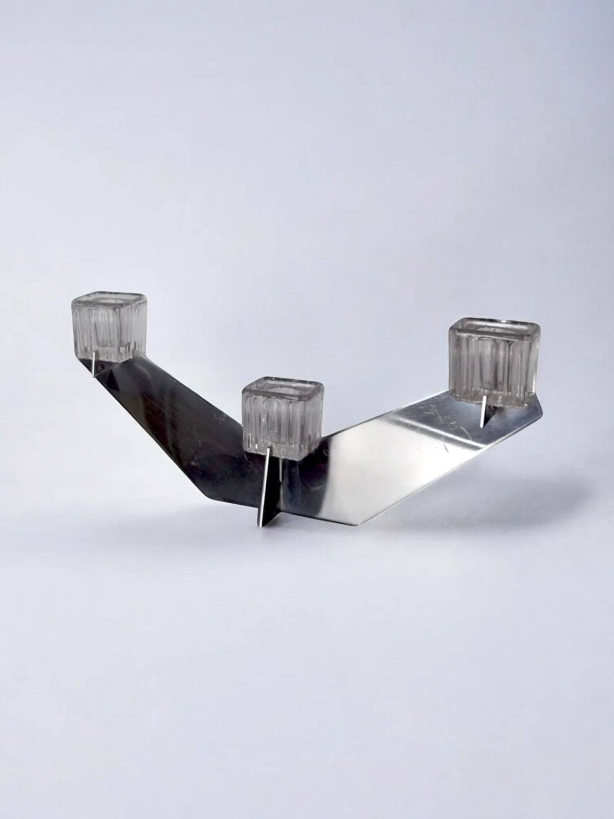 Peill & Putzler Candelabra, Glass And Metal, Germany, 1970 photo Home Decor