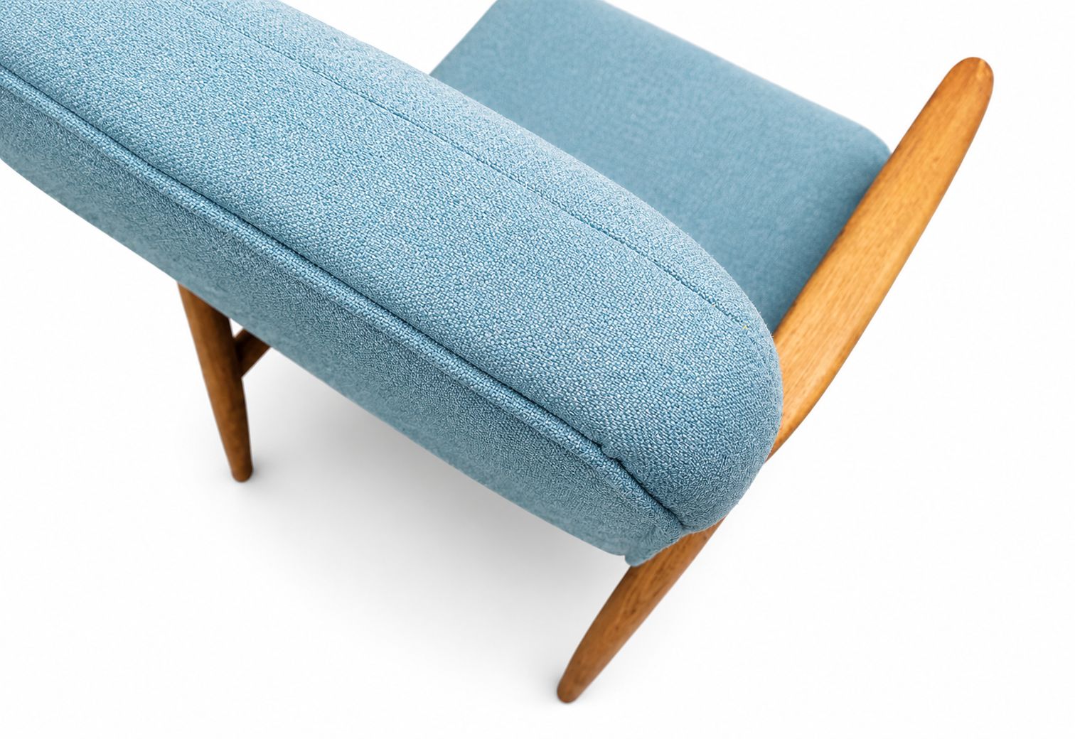 Set Of Two   1965 Chairs By Edmund Homa, Model Gfm 64 High Blue photo furniture