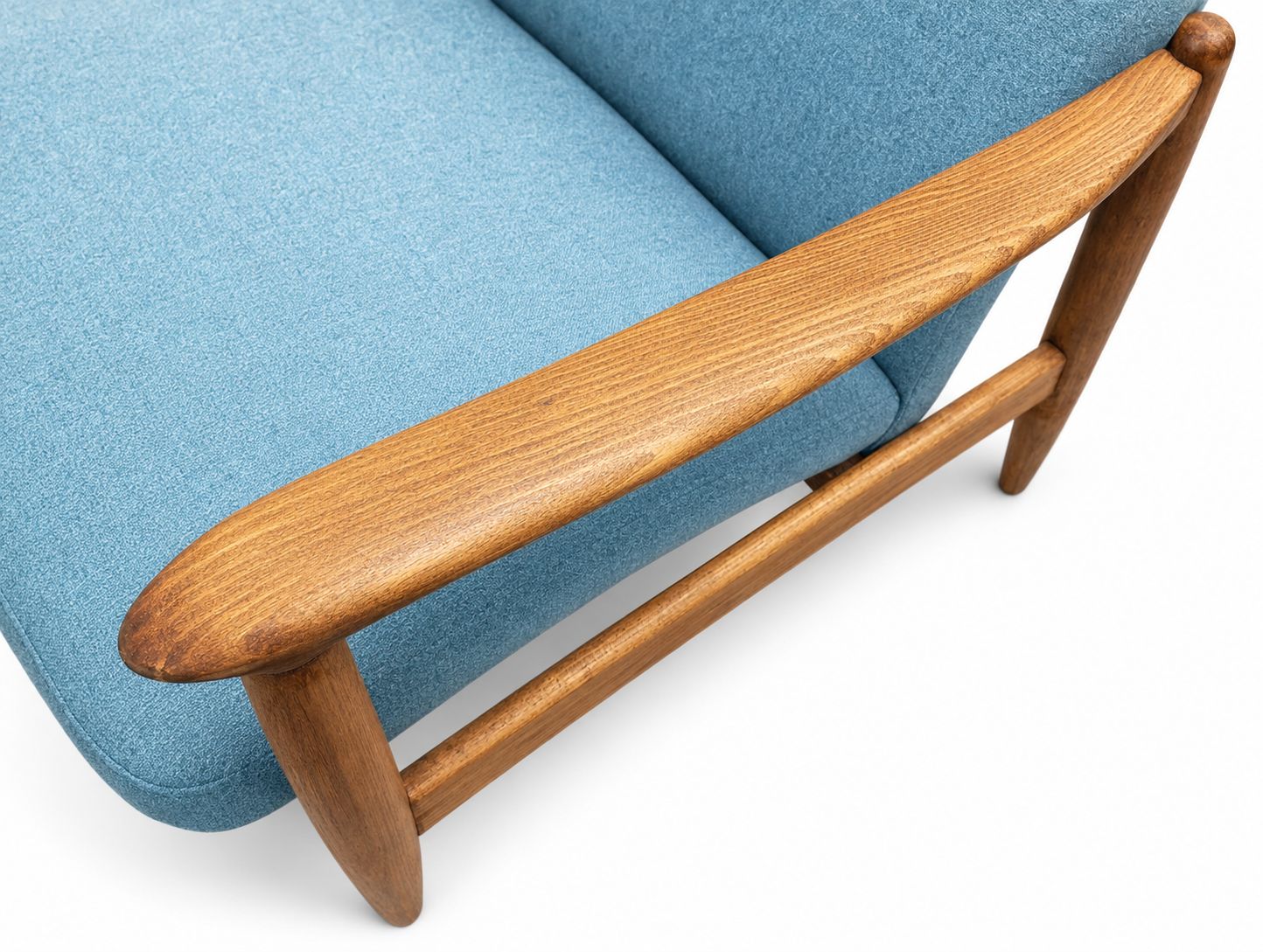 Set Of Two   1965 Chairs By Edmund Homa, Model Gfm 64 High Blue photo Furniture