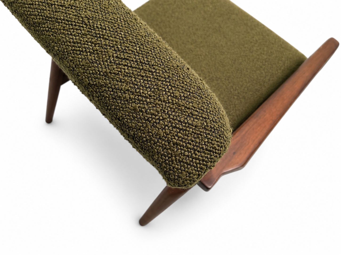 1960 Henryk Lis Armchair In Dark Green Boucle photo furniture
