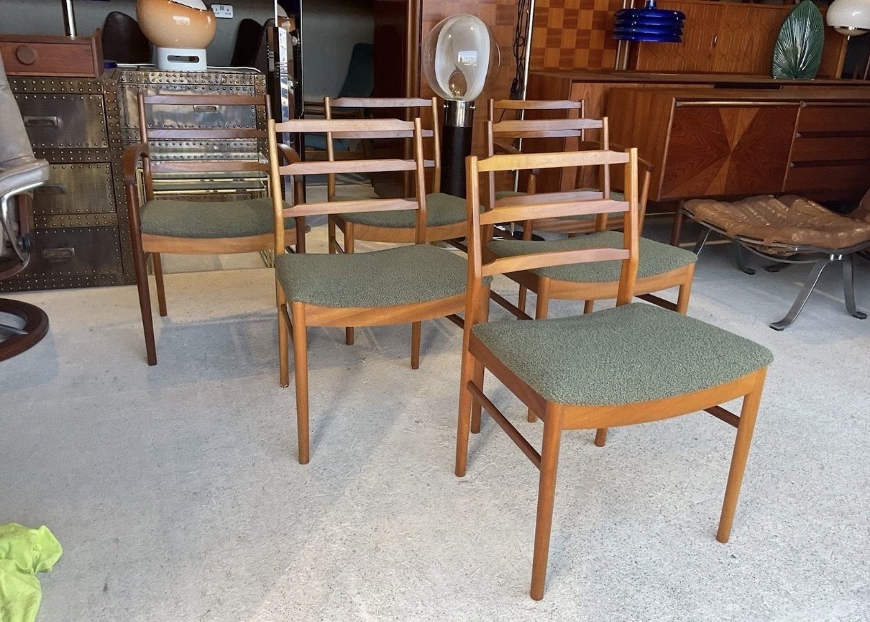 685.0 Set Of 6 Dining Chairs By McIntosh Mid Century Vintage Danish Style photo