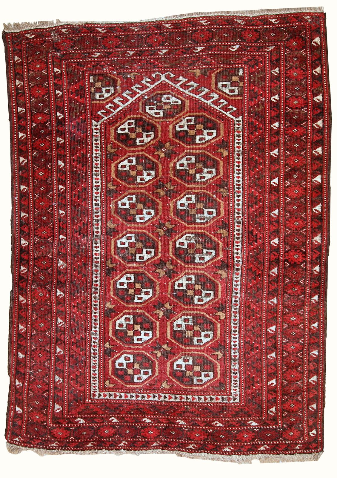 Tapis de prière afghan d'époque Adraskand en laine, 0,82 m x 1,15 m, années 1920
