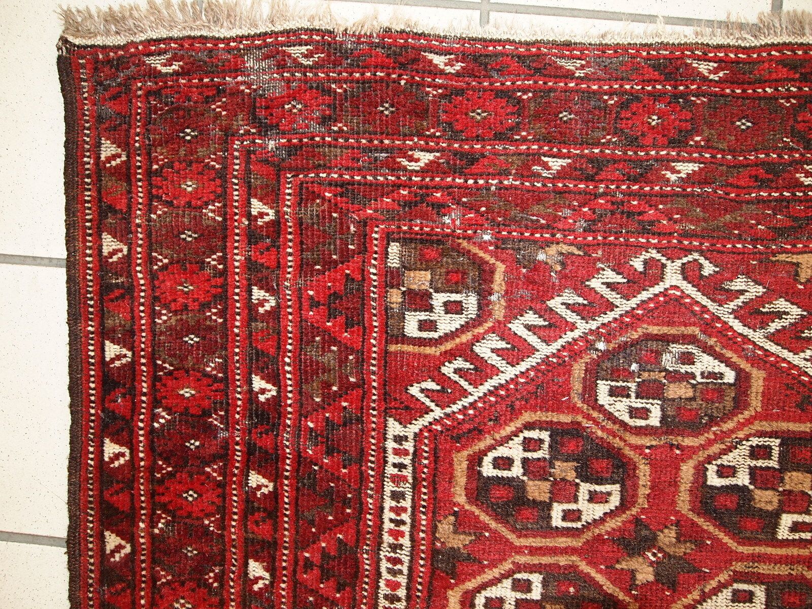Antiek Afghaans Adraskand-gebedskleed 2,7' x 3,7' | Wol | Ca. jaren 1920 photo furniture