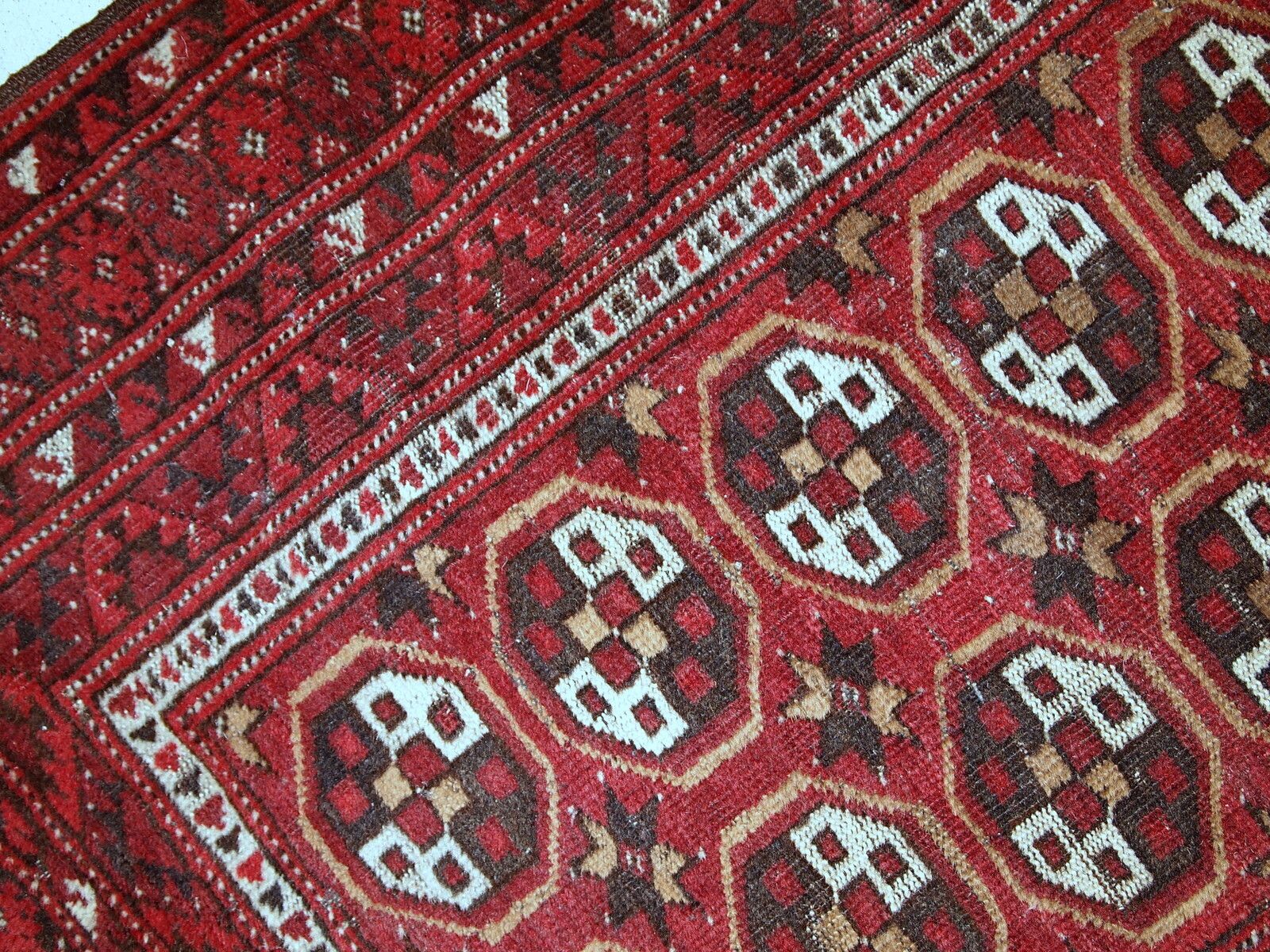 Antique Afghan Adraskand Prayer Rug 2.7' X 3.7' Wool 1920s photo buy
