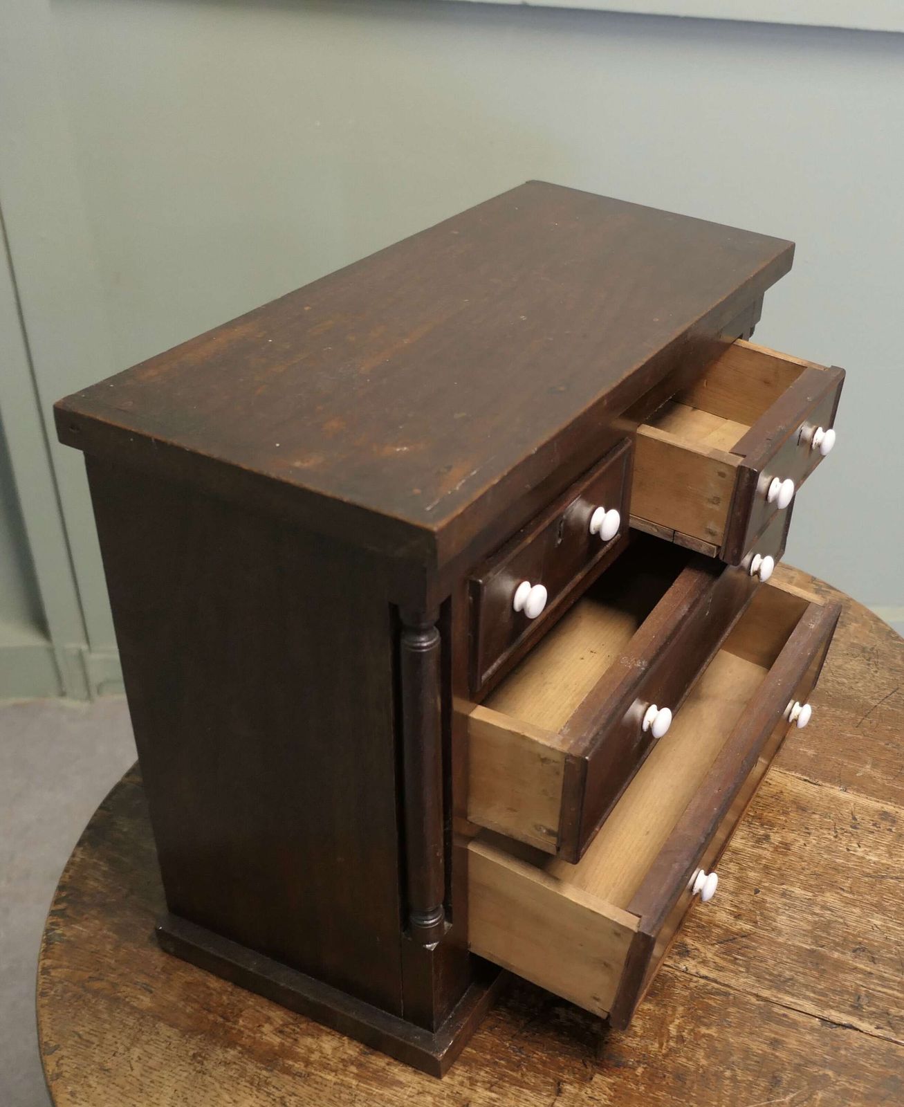19th Century Miniature Scotch Chest, Apprentice Piece A Very Attractive Piece photo for sale