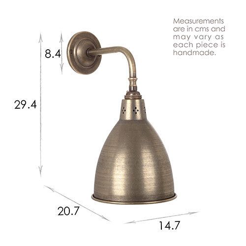 Pair Of Jim Lawrence Barbican Wall Lights In Antiqued Brass photo vinterior