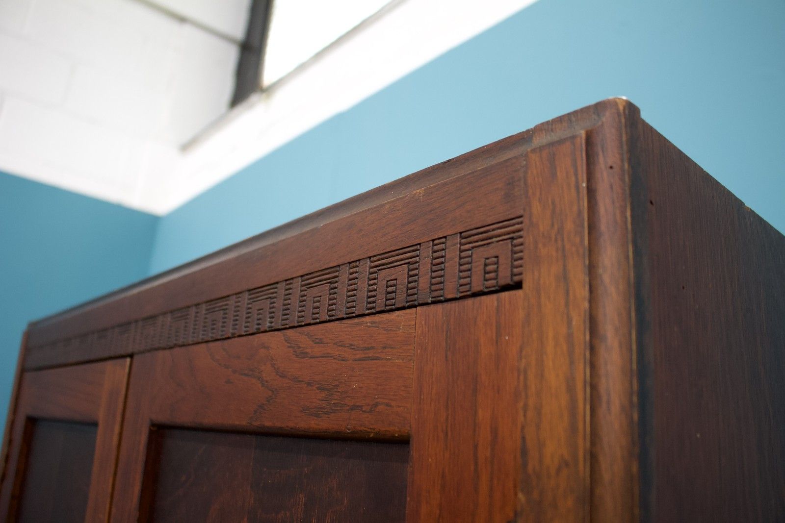 Vintage Art Deco Style Oak Compact Compactum Wardrobe, 1930s, #1788 photo buy