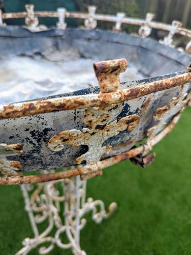 French Ironwork Jardinière Trefoil Base Circa 1880  Delivery Available 0153 photo buy