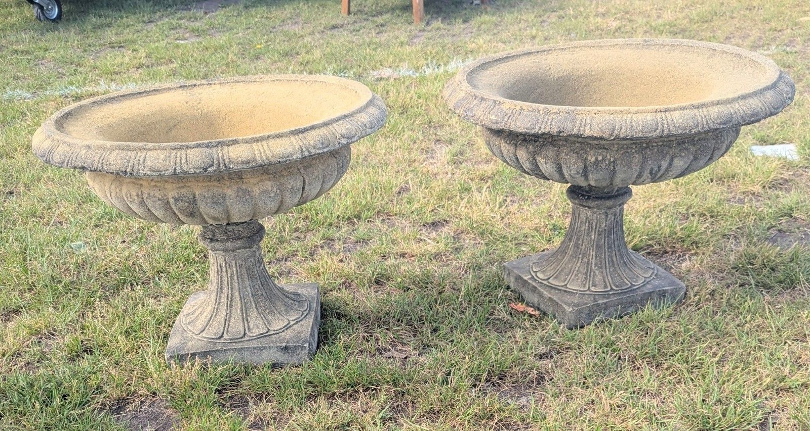Woodbury Style Garden Urn Planters English Stone Delivery Available 0342. photo for sale