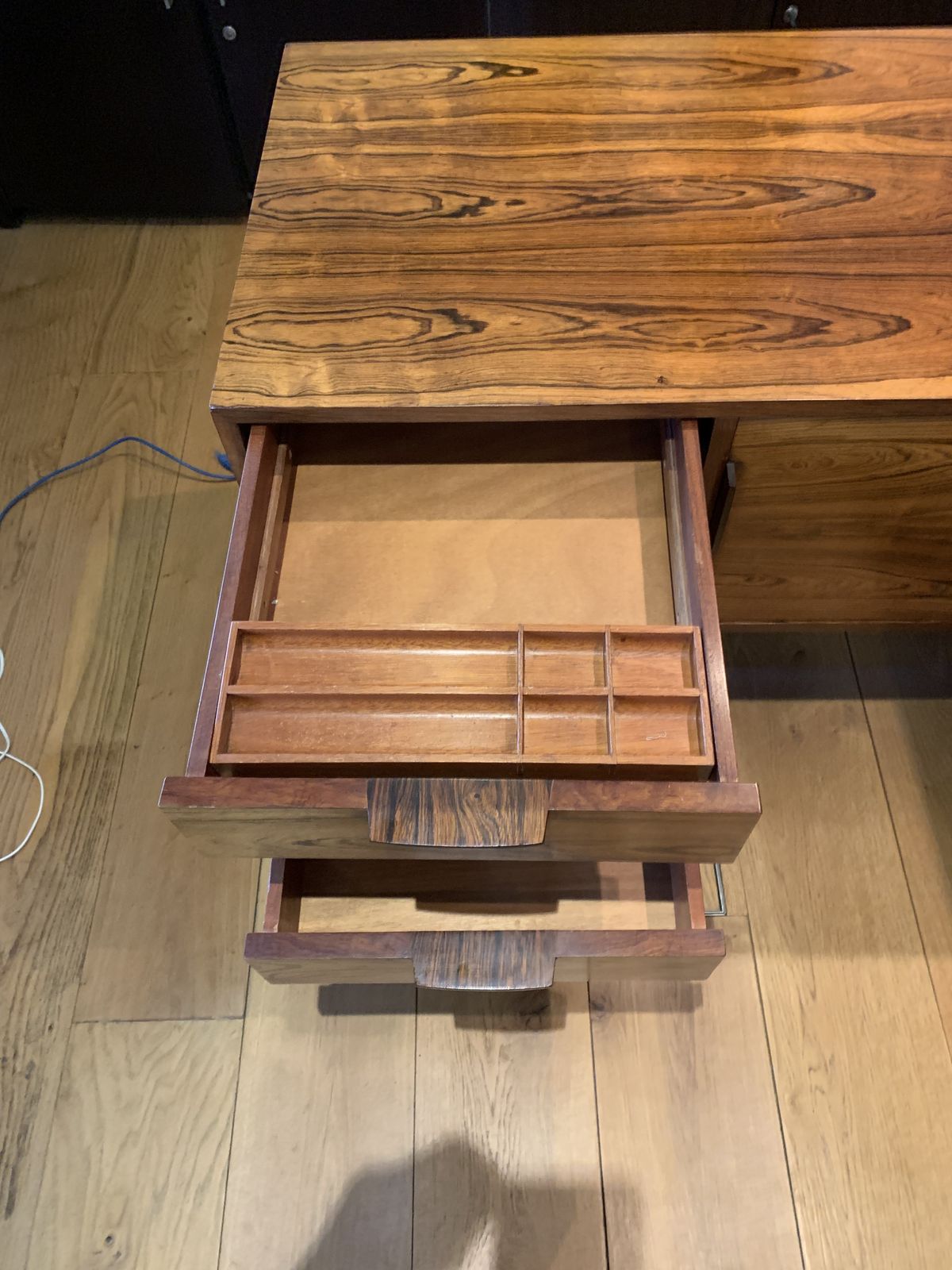 Gorgeous Mid Century Rosewood And Leather Desk Vgc photo Furniture