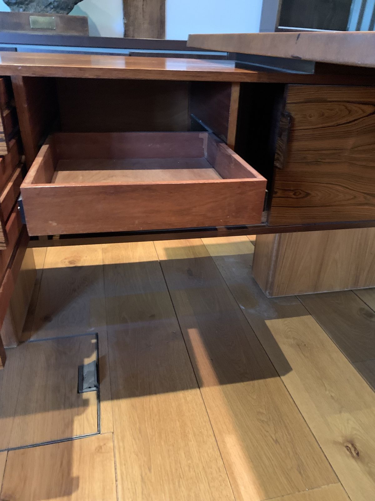 Gorgeous Mid Century Rosewood And Leather Desk Vgc photo vinterior