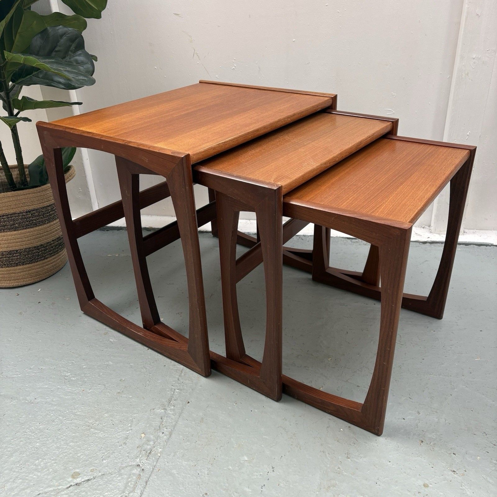 G Plan Quadrille Teak Nest Of Tables Mcm Kofod Larsen Design Excellent Condition photo buy