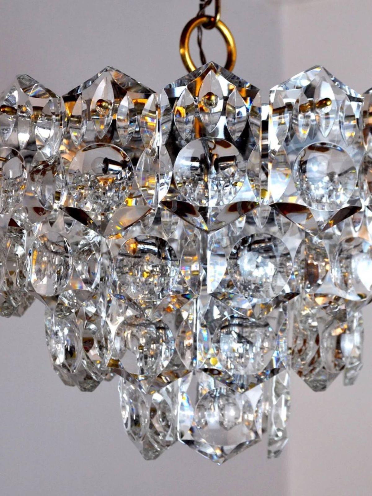 4 Level Crystal Chandelier Kinkeldey, Germany, 1970 photo 1741.0