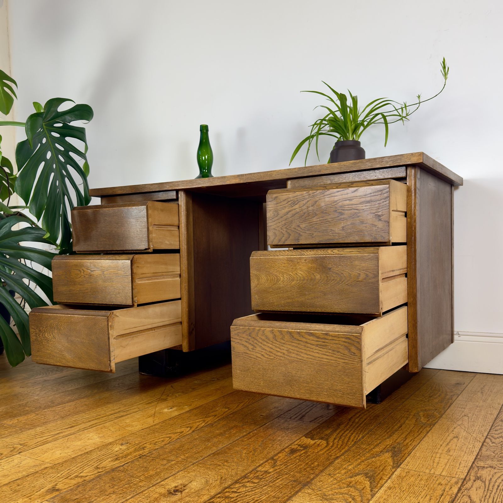 Mid Century Oak Desk, 1960s photo 360.0