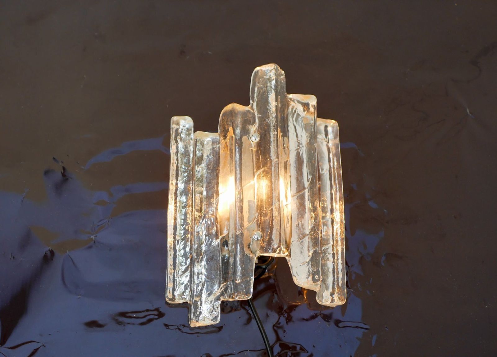 photo for sale Duitse glazen wandlamp van Fischer Leuchten, jaren 1970
