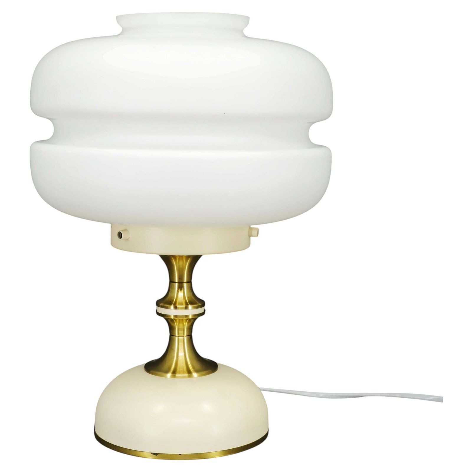 Lampe de table Napako en verre opalin, Tchécoslovaquie, années 1970