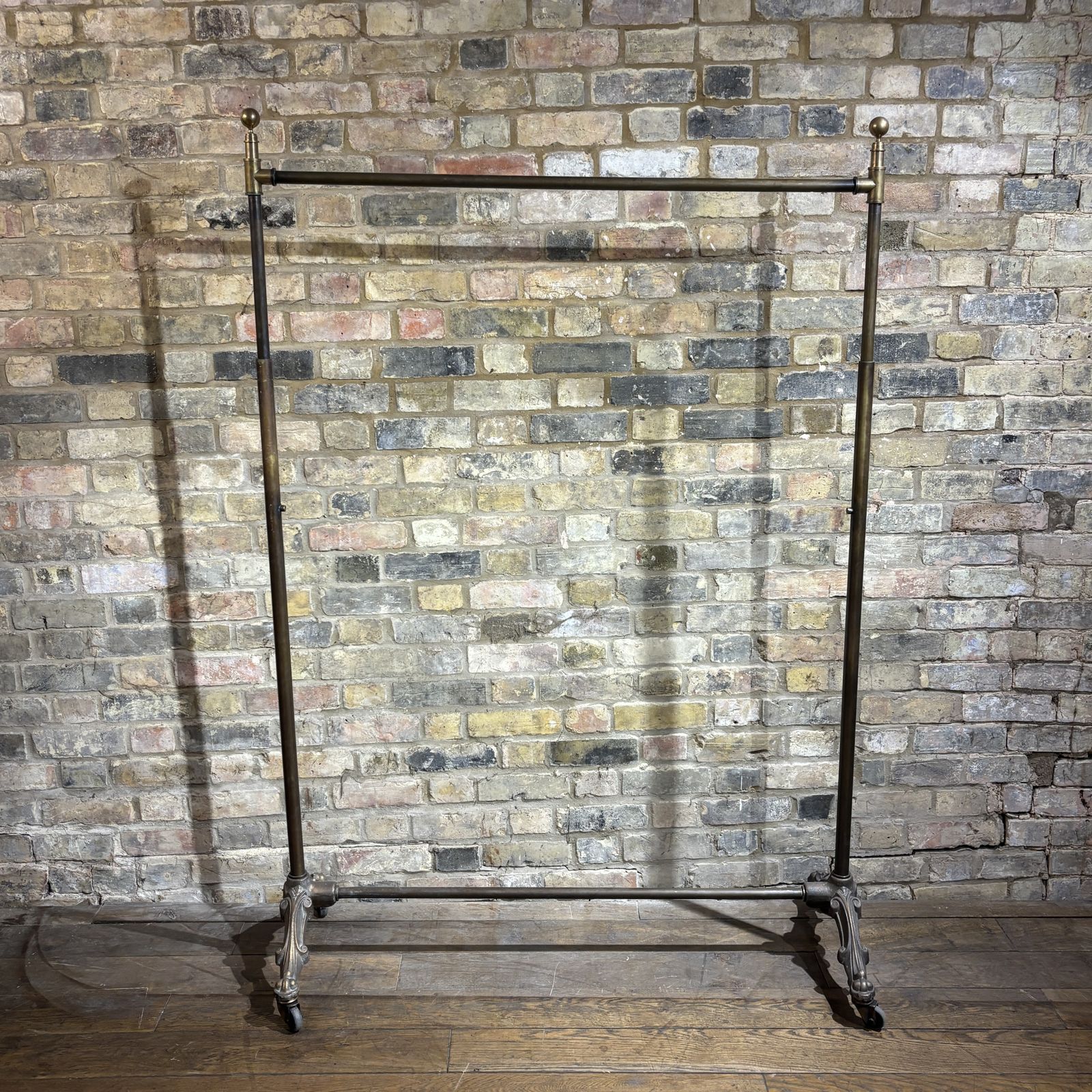 Victorian Style Brass & Bronze Garment Rail
