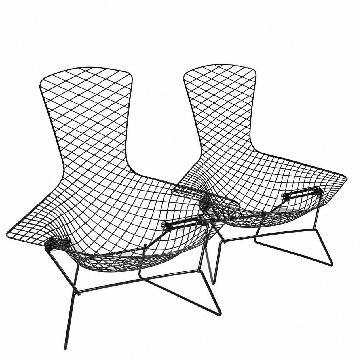Pair Of Bird Chairs By Harry Bertoia For Knoll, 1950s, Set Of 2