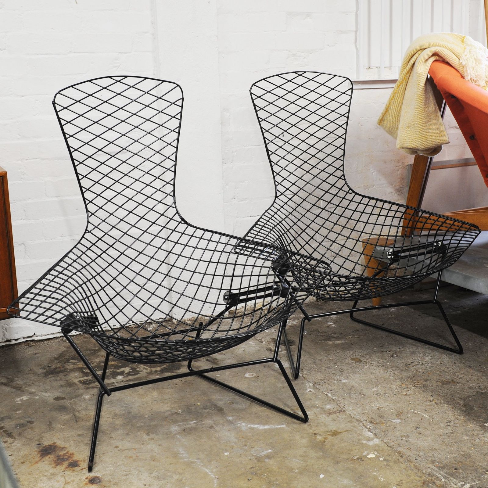 Pair Of Bird Chairs By Harry Bertoia For Knoll, 1950s, Set Of 2 photo buy