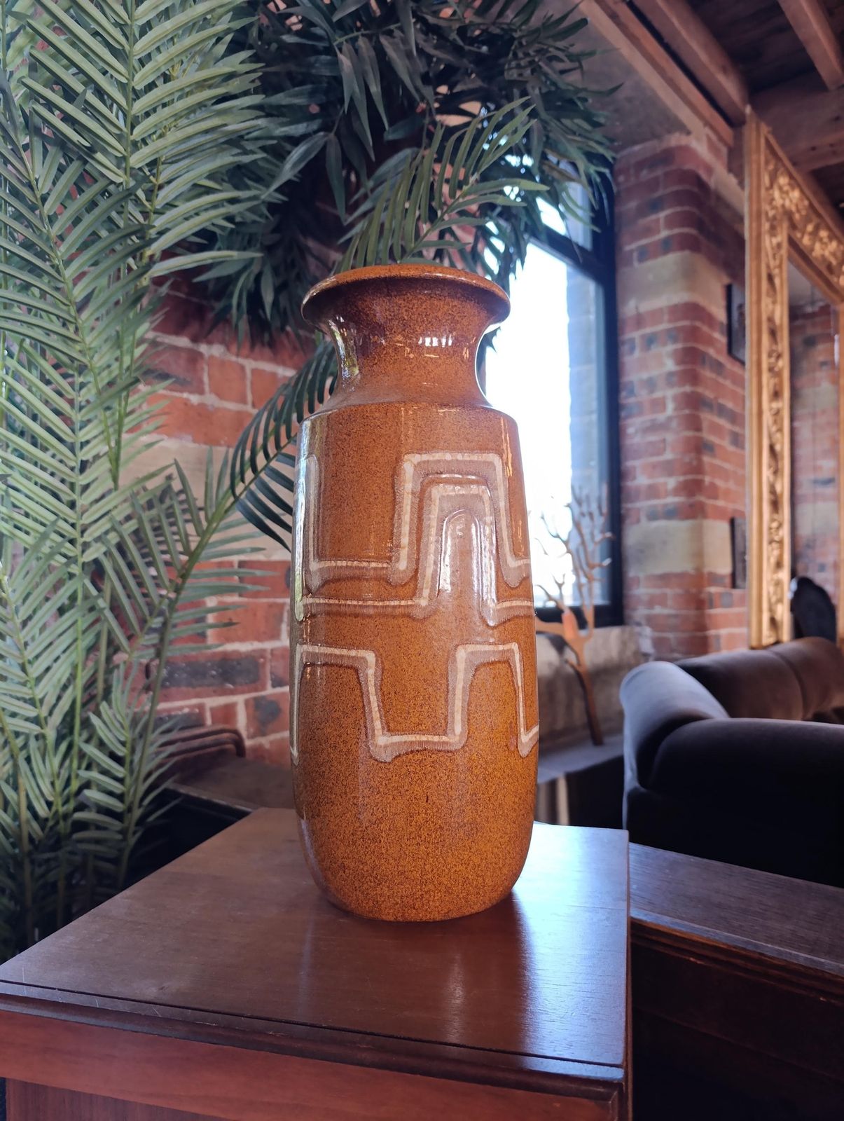 Large 1960s Scheurich Keramik Model 239 41 | West German Floor Vase | Fat Lava Movement