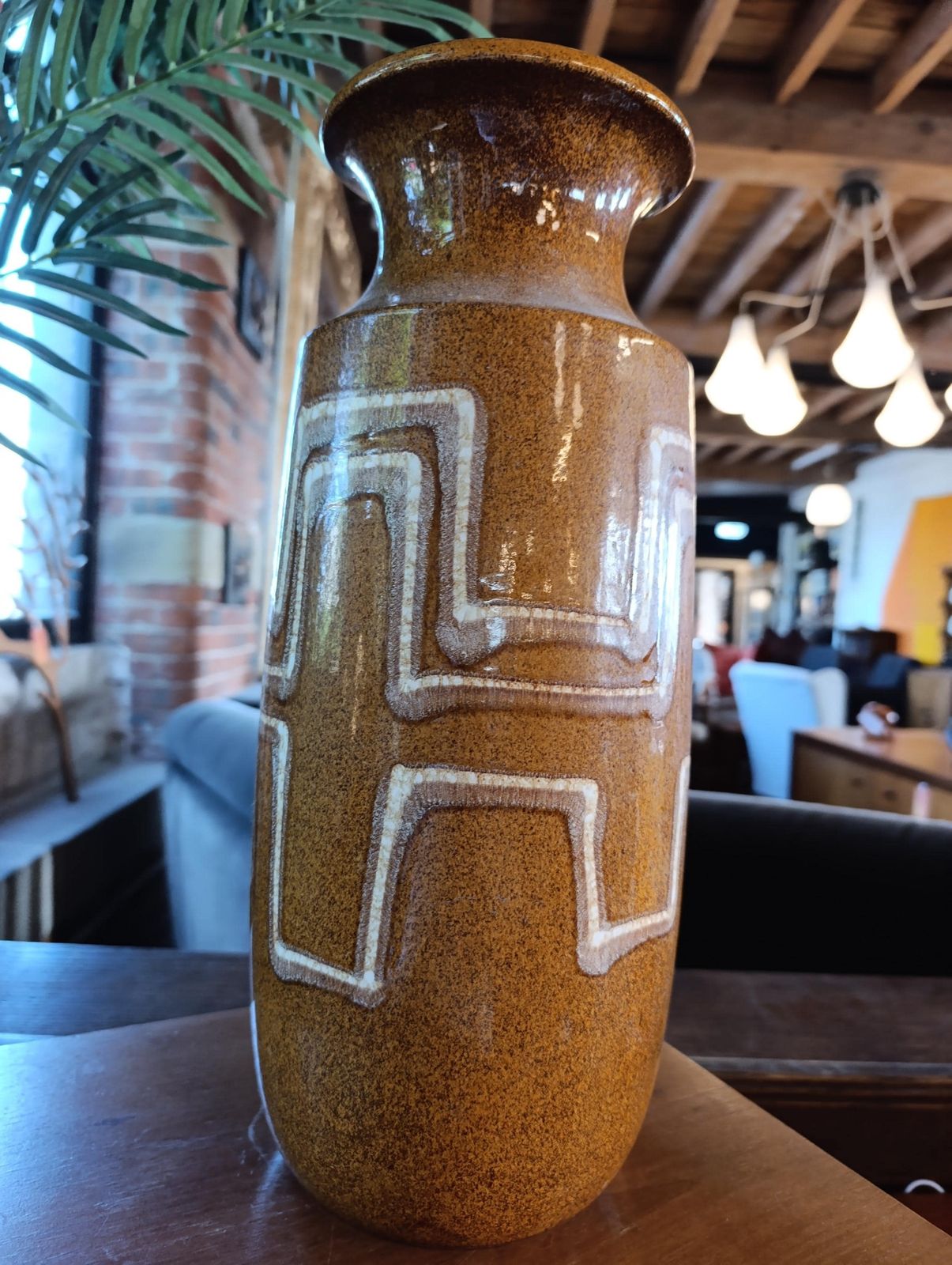 Large 1960s Scheurich Keramik Model 239 41 | West German Floor Vase | Fat Lava Movement photo for sale