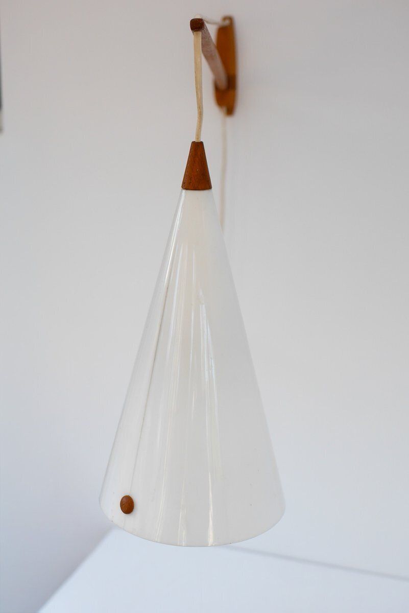 photo buy Mid Century Zweedse Wandlamp In Teakhout Door Uno En östen Kristiansson Voor Luxus, Jaren 1960
