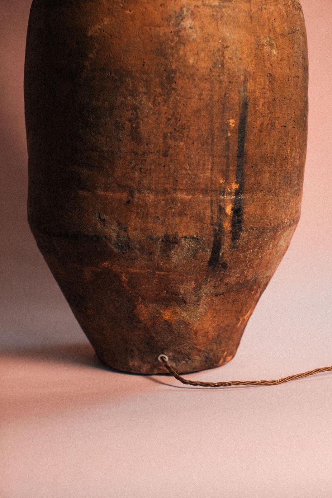 Carved Earth Terracotta Lamp photo furniture