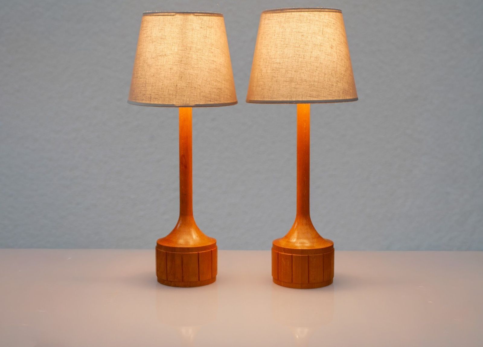 photo buy Scandinavian Oak Table Lamps From Elpe, Set Of 2