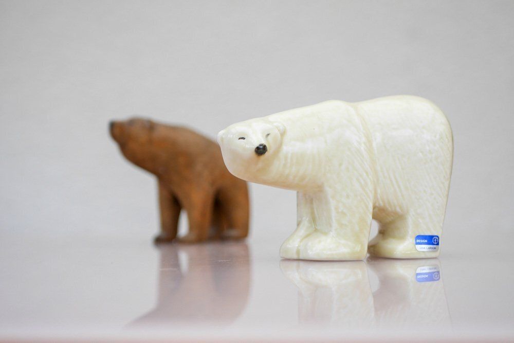 Figurine ours polaire en grès émaillé par Lisa Larson pour Gustavsberg, années 1970 photo for sale