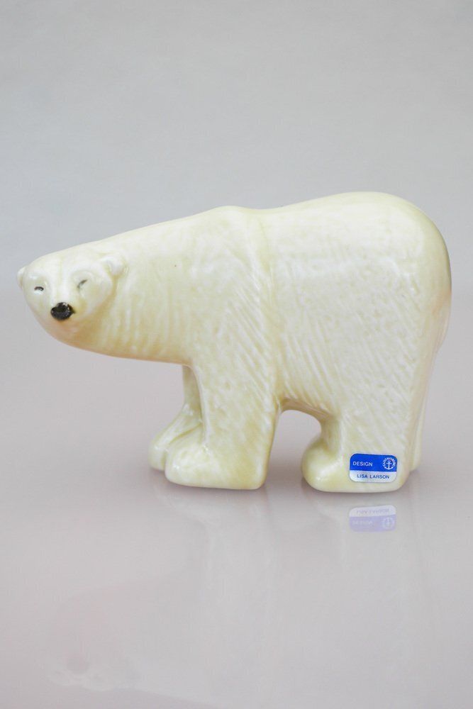Figurine ours polaire en grès émaillé par Lisa Larson pour Gustavsberg, années 1970 photo buy