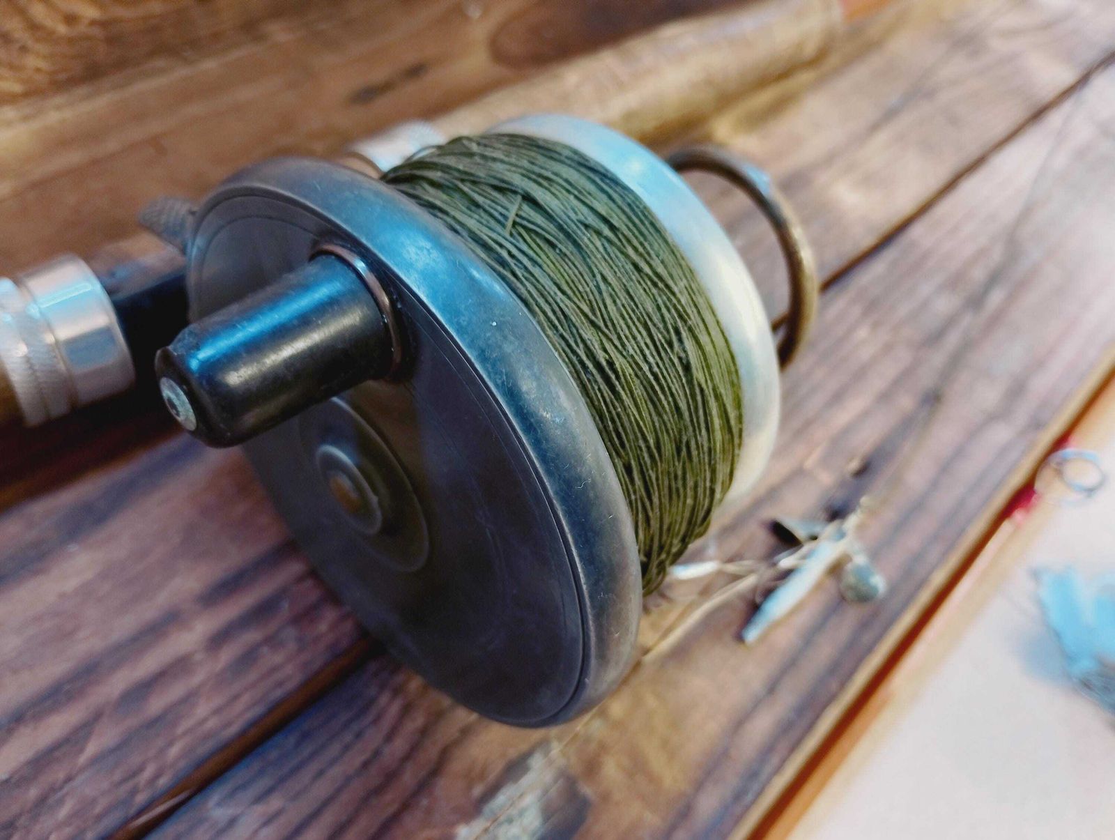 Home Decor Antique Malloch Patent Side Cast Fishing Reel photo