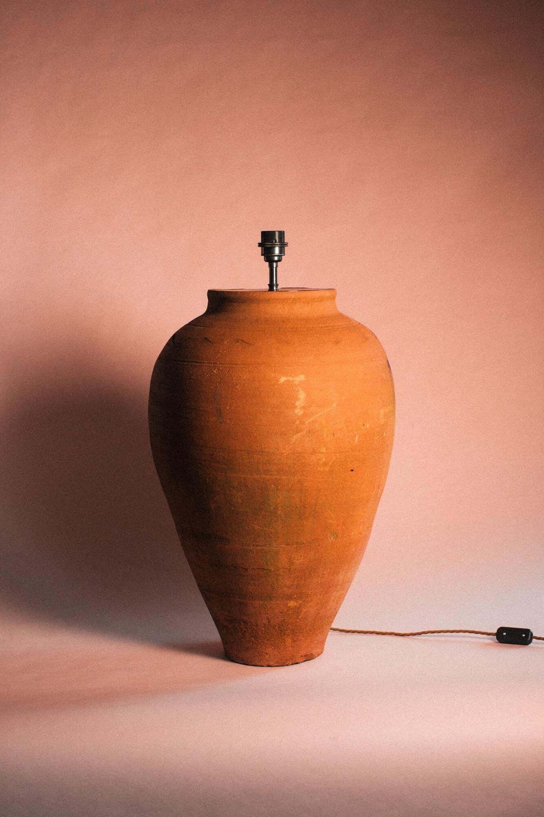 Sun Burnt Taper Terracotta Lamp photo furniture