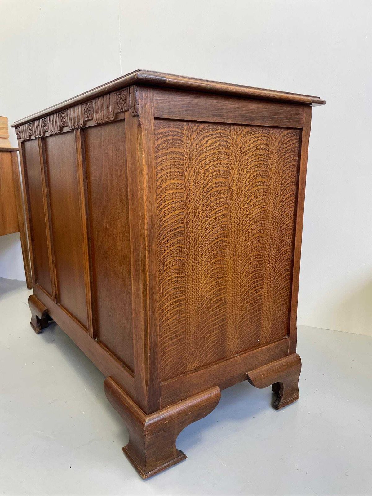 Vintage Wooden Ottoman Or Blanket Box Chest Storage photo vinterior