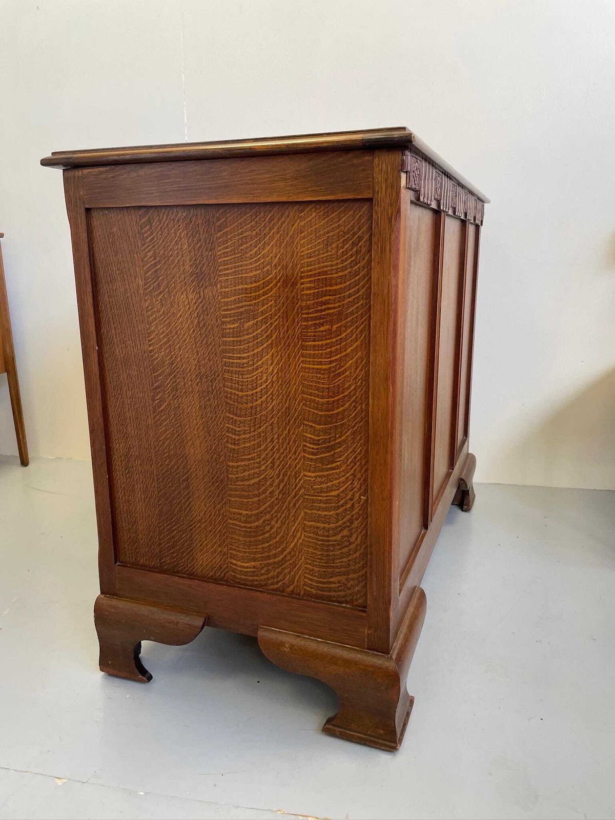 Vintage Wooden Ottoman Or Blanket Box Chest Storage photo buy