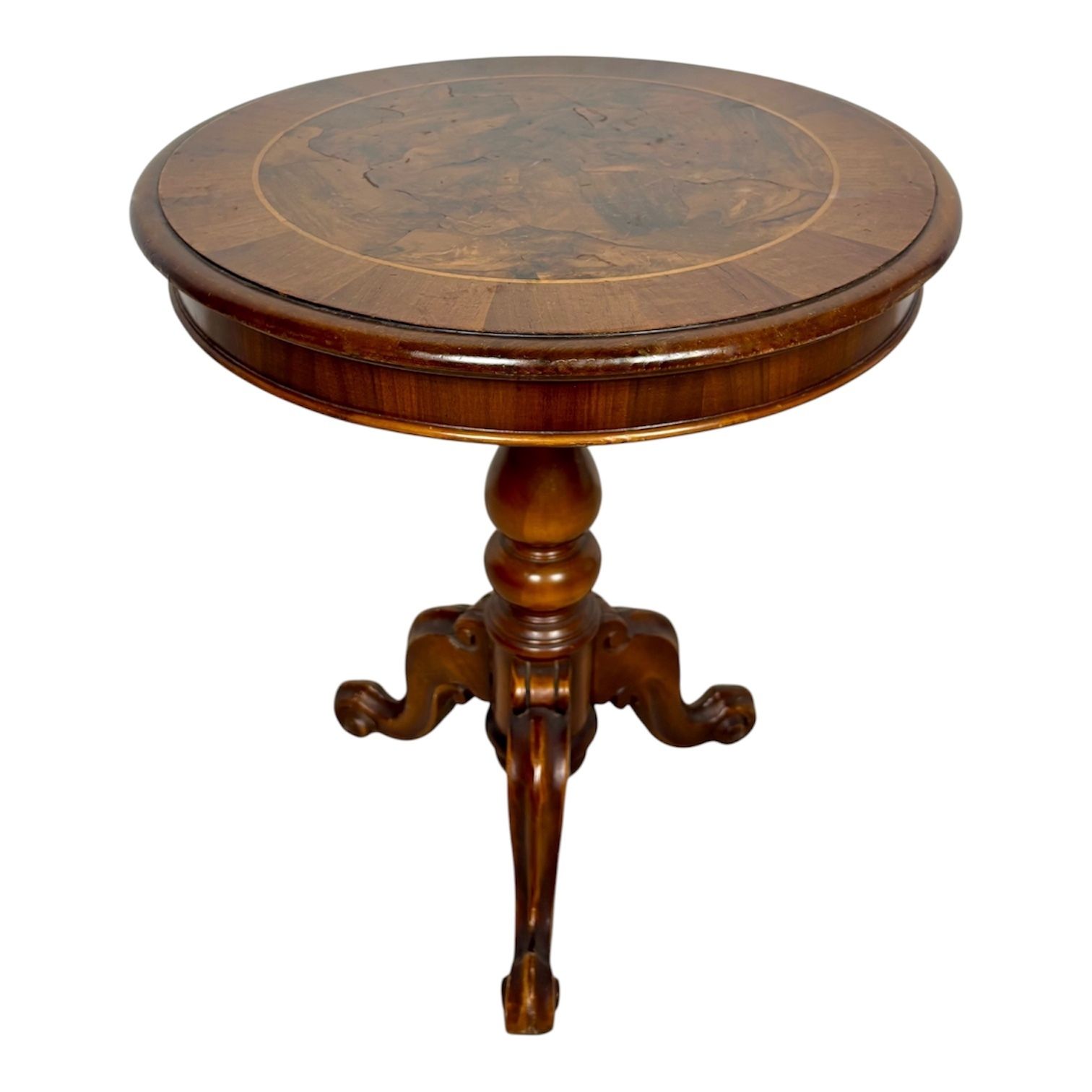 Round Occasional Table With Inlaid Top, 1920s