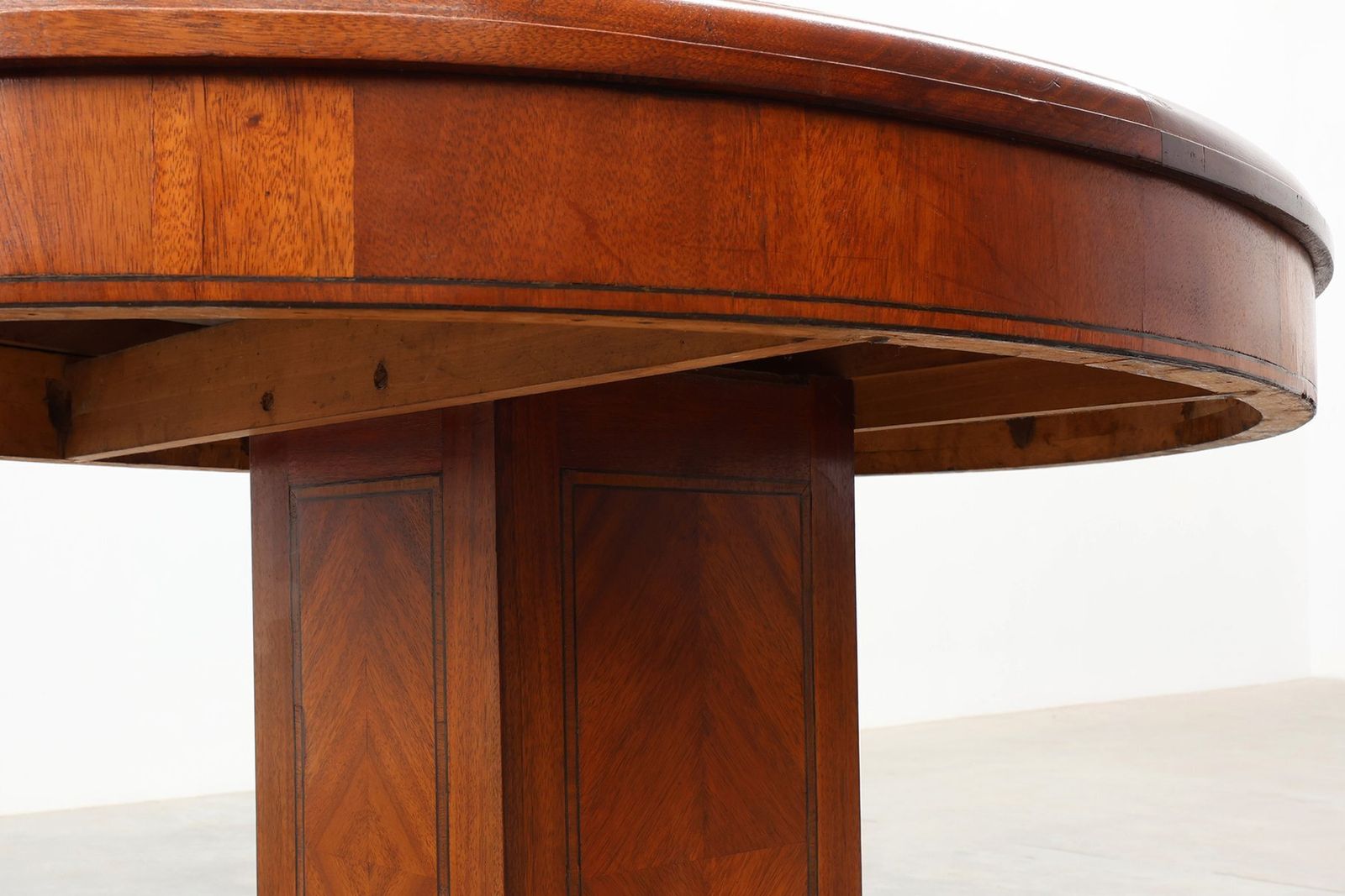 Art Deco Oval Side Table In Walnut With Marble Top From De Coene, Belgium, 1925 photo buy