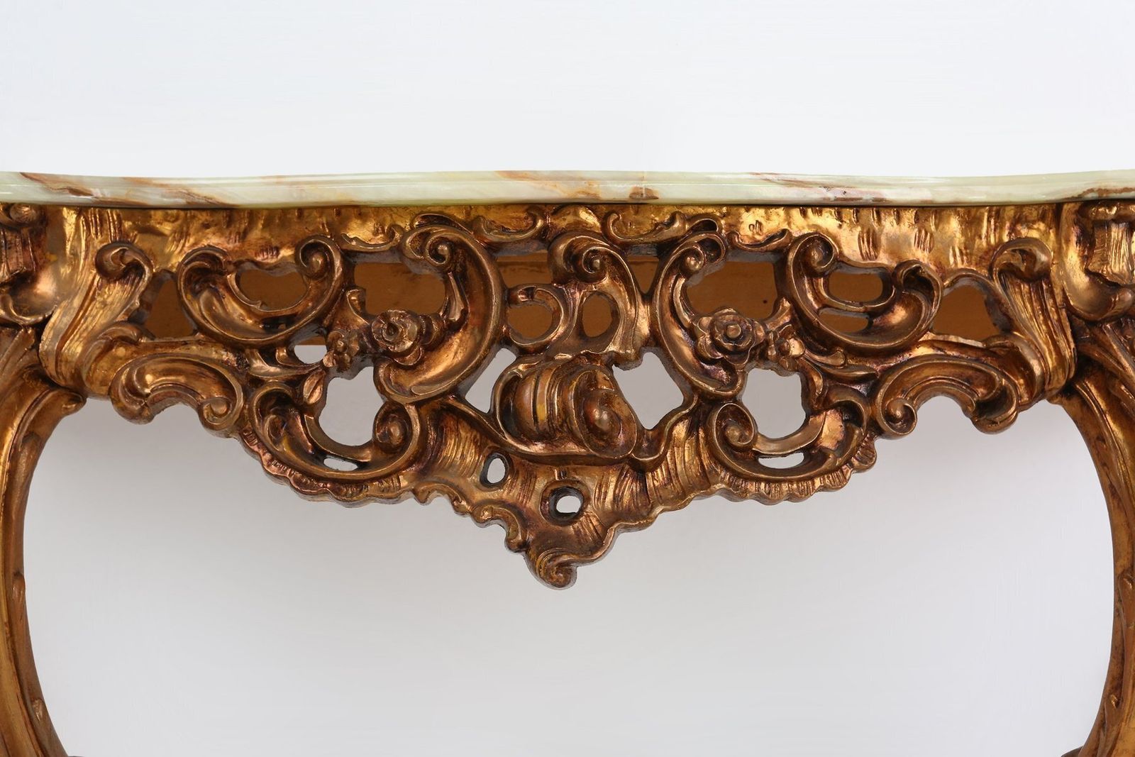 Louis XV Style Console With Marble Top, France, 1970s photo Furniture